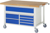 RAU Fahrbare Werkbank 8921, B1500xT900xH920-1120mm,...
