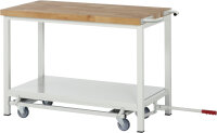 RAU Werkbank mit Fahrgestell 8001, B1500xT700xH880mm, 1xSchublade-TA, 05-8001A6-157B4F.11