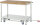 RAU Werkbank mit Fahrgestell 8001, B1500xT700xH880mm, 1xSchublade-TA, 05-8001A6-157B4F.11