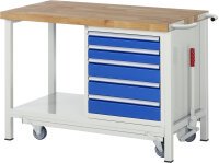 RAU Werkbank mit Fahrgestell 8171, B1250xT700xH880mm,...