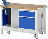 RAU Werkbank mit Fahrgestell 8181-6, B1250xT700xH880mm,...