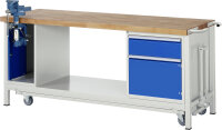 RAU Werkbank mit Fahrgestell 8181, B2000xT700xH880mm,...
