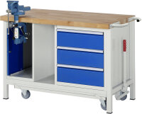RAU Werkbank mit Fahrgestell 8183-6, B1250xT700xH880mm,...