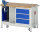 RAU Werkbank mit Fahrgestell 8183-6, B1250xT700xH880mm, 3xSchublade-TA, 1xSSK, 05-8183A6-127B4F.11