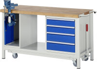 RAU Werkbank mit Fahrgestell 8185, B1500xT700xH880mm,...