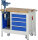 RAU Werkbank mit Fahrgestell 8185, B2000xT700xH880mm, 4xSchublade-TA, 1xSSK, 05-8185A6-207B4F.11