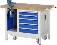 RAU Werkbank mit Fahrgestell 8187, B1250xT700xH880mm,...