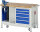RAU Werkbank mit Fahrgestell 8187-6, B1250xT700xH880mm, 5xSchublade-TA, 1xSSK, 05-8187A6-127B4F.11
