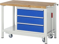RAU Werkbank mit Fahrgestell 8257, B1250xT700xH880mm,...