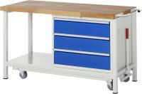 RAU Werkbank mit Fahrgestell 8257, B1500xT700xH880mm,...