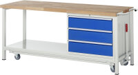 RAU Werkbank mit Fahrgestell 8257, B2000xT700xH880mm,...