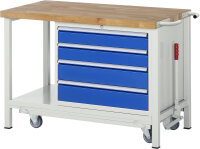 RAU Werkbank mit Fahrgestell 8262, B1250xT700xH880mm,...
