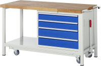 RAU Werkbank mit Fahrgestell 8262, B1500xT700xH880mm,...