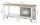 RAU Werkbank mit Fahrgestell 8262, B2000xT700xH880mm, 4xSchublade-TA, 05-8262A6-207B4F.11