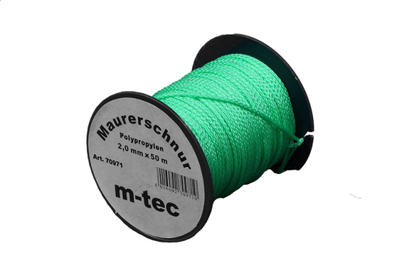 MMXX Lot-Maurerschnur 50 m Rolle 20 mm grün-fluoreszierend Polypropylen