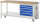 RAU Werkbank mit Fahrgestell 8271, B2000xT700xH880mm, 5xSchublade-TA, 05-8271A6-207B4F.11