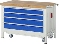 RAU Werkbank mit Fahrgestell 8362, B1250xT700xH880mm,...