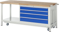 RAU Werkbank mit Fahrgestell 8362, B2000xT700xH880mm,...