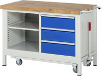 RAU Werkbank mit Fahrgestell 8462, B1250xT700xH880mm,...
