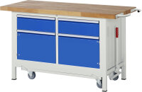 RAU Werkbank mit Fahrgestell 8466, B1500xT700xH880mm,...