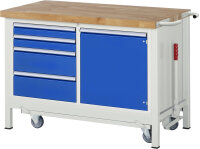 RAU Werkbank mit Fahrgestell 8470, B1250xT700xH880mm,...