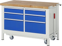 RAU Werkbank mit Fahrgestell 8475, B1250xT700xH880mm,...