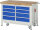 RAU Werkbank mit Fahrgestell 8477, B1250xT700xH880mm, 8xSchublade-TA, 05-8477A2-127B4F.11