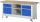 RAU Werkbank mit Fahrgestell 8561, B2000xT700xH880mm, 2xSchublade-TA, 1xTür, 05-8561A2-207B4F.11