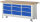 RAU Werkbank mit Fahrgestell 8573, B2000xT700xH880mm, 9xSchublade-TA, 05-8573A2-207B4F.11