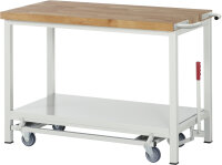 RAU Werkbank mit Fahrgestell 8921, B1500xT700xH920mm, 5xSchublade-TA, 05-8921A2-157B4F.11