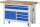 RAU Werkbank mit Fahrgestell 8922, B1500xT700xH920mm, 5xSchublade-TA, 05-8922A2-157B4F.11