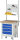 RAU Werkbank mit Fahrgestell 8157, B750xT700xH880mm, 3xSchublade-VA, 15-8157A2-077B4F.11