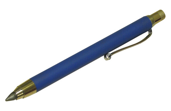 Profibau Profi-Marker 71005 Blau, Graphitmine HB, Ø 5,6 mm, mit Spitzer und Clip