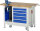 RAU Werkbank mit Fahrgestell 8187, B1250xT700xH880mm, 5xSchublade-VA, 1xSSK, 15-8187A2-127B4F.11