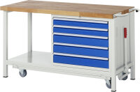 RAU Werkbank mit Fahrgestell 8271, B1500xT700xH880mm,...
