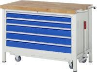 RAU Werkbank mit Fahrgestell 8371, B1250xT700xH880mm,...