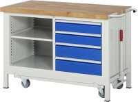 RAU Werkbank mit Fahrgestell 8463, B1250xT700xH880mm,...