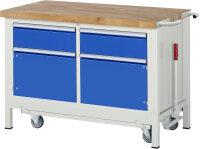 RAU Werkbank mit Fahrgestell 8466, B1250xT700xH880mm,...