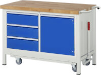 RAU Werkbank mit Fahrgestell 8468, B1250xT700xH880mm,...