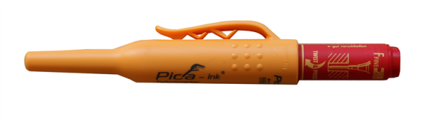 Pica-Marker Ink Tieflochmarker 71055 Rot Einzeln Lose, Wasserfest, Edelstahl-Teleskopspitze