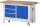 RAU Werkbank mit Fahrgestell 8468, B1500xT700xH880mm, 3xSchublade-VA, 1xTür, 15-8468A2-157B4F.11