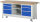 RAU Werkbank mit Fahrgestell 8564, B2000xT700xH880mm, 6xSchublade-VA, 15-8564A2-207B4F.11