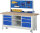 RAU Werkbank mit Fahrgestell 8564, B2000xT700xH880mm, 6xSchublade-VA, 15-8564A2-207B4F.11