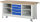 RAU Werkbank mit Fahrgestell 8566, B2000xT700xH880mm, 4xSchublade-VA, 15-8566A2-207B4F.11