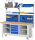 RAU Werkbank mit Fahrgestell 8566, B2000xT700xH880mm, 4xSchublade-VA, 15-8566A2-207B4F.11