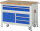 RAU Werkbank mit Fahrgestell 8922, B1250xT700xH920mm, 5xSchublade-VA, 1xTür, 15-8922A2-127B4F.11
