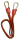 Flach-Spanngummi mit Karabinerhaken, rot, 19 mm breit, 1 m lang