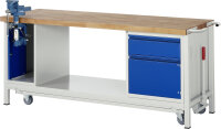 RAU Werkbank mit Fahrgestell 8181I6, B2000xT700xH880mm,...