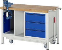 RAU Werkbank mit Fahrgestell 8183I6, B1250xT700xH880mm,...