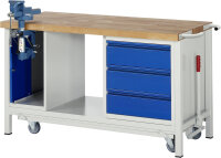 RAU Werkbank mit Fahrgestell 8183I6, B1500xT700xH880mm,...